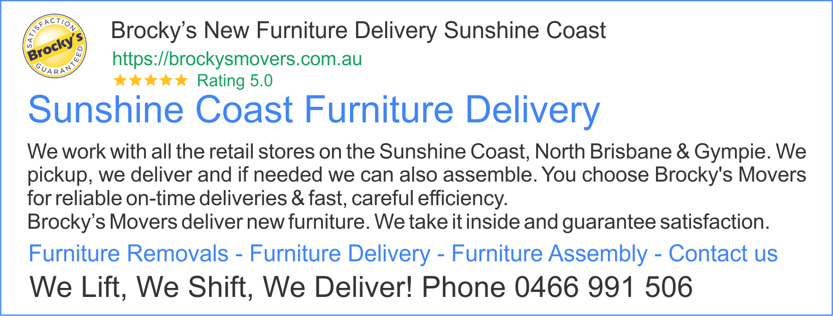 furniture delivery