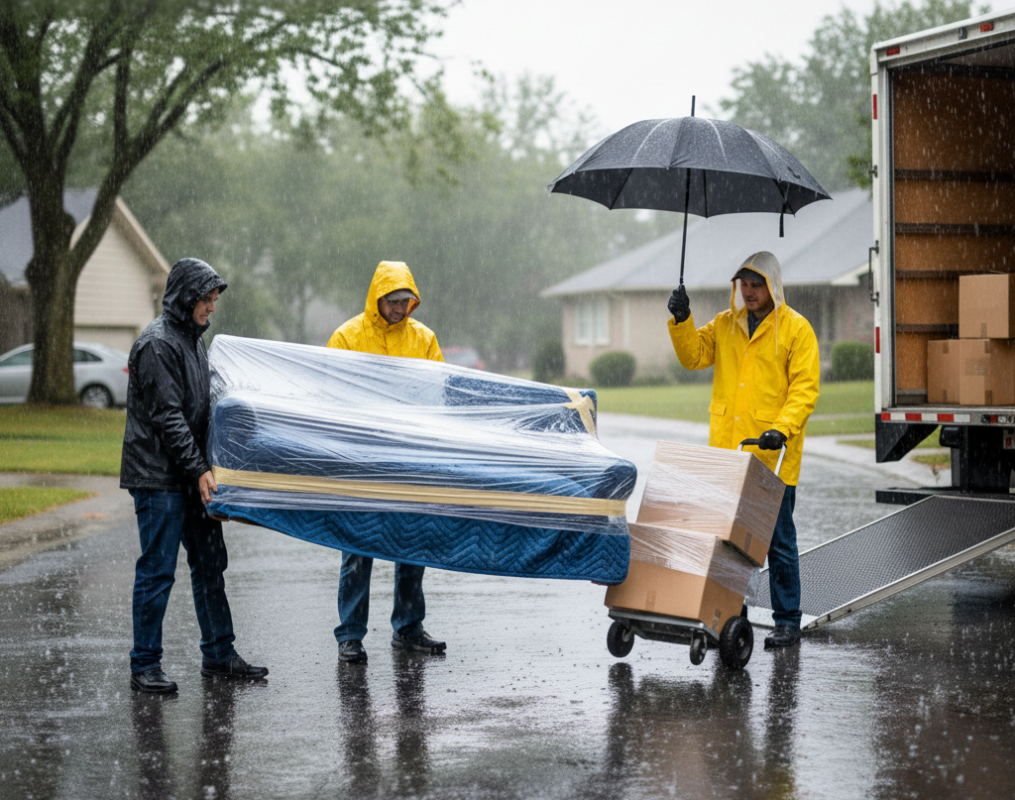 Tips for Moving in Rainy Weather Without Damaging Your Belongings