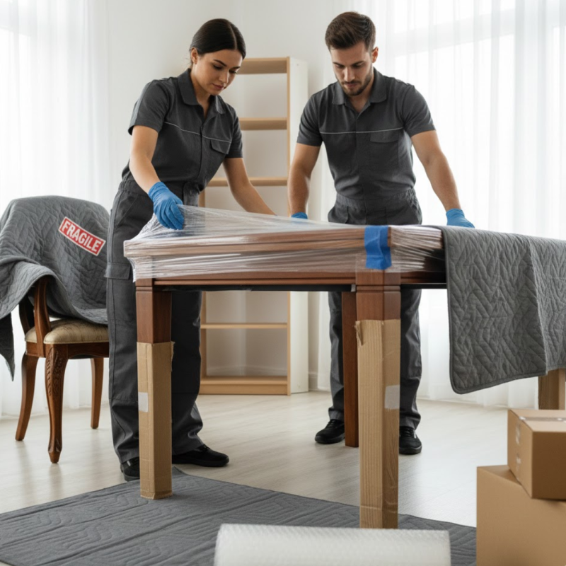 Packing Hardwood Furniture
